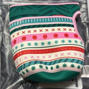 HydroJug Teal Pink Red Patterned Neoprene Sleeve